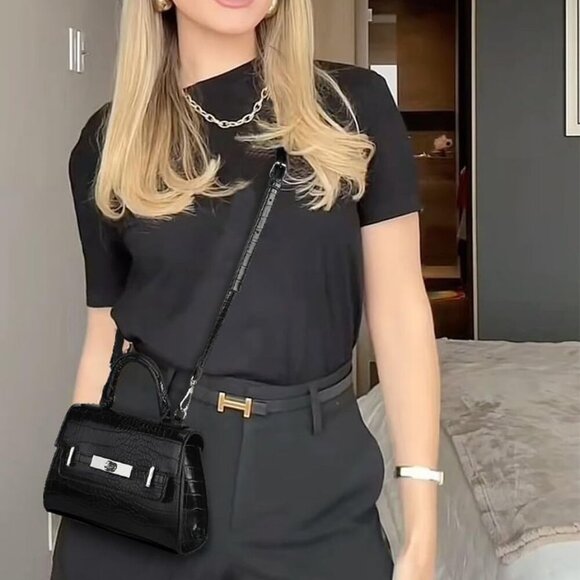 Small Cute Crossbody Purse for Women with Top Handle Designer Mini Tote Bag for - Picture 2 of 9